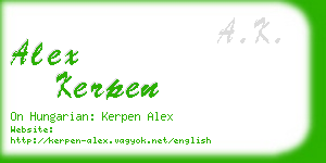 alex kerpen business card